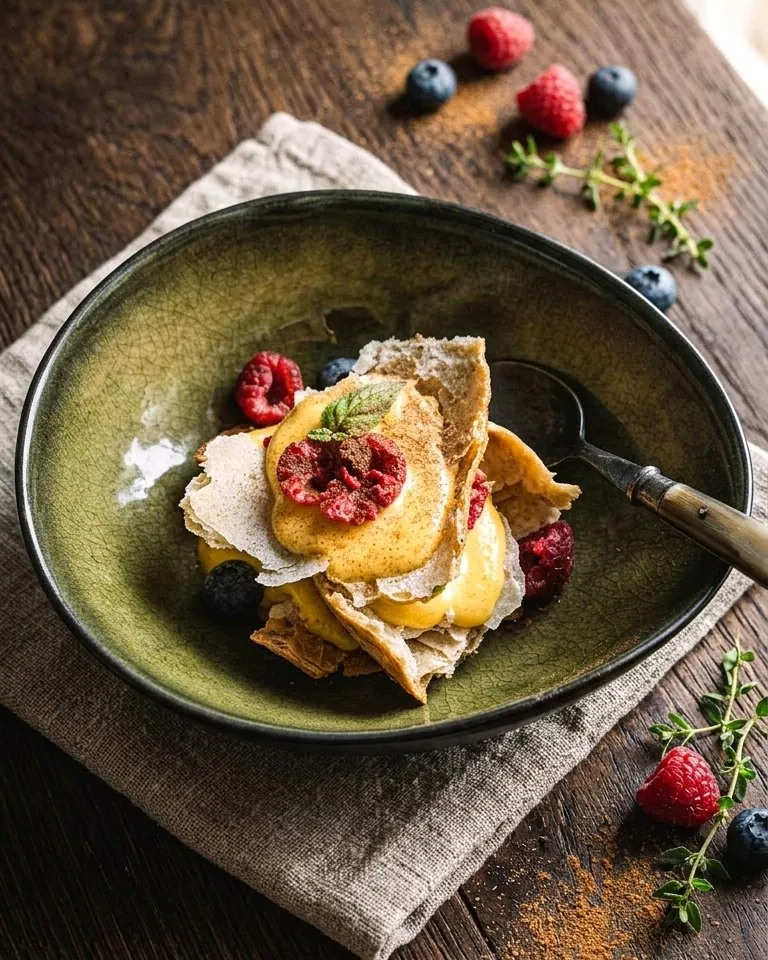 Mille-feuille with red fruits